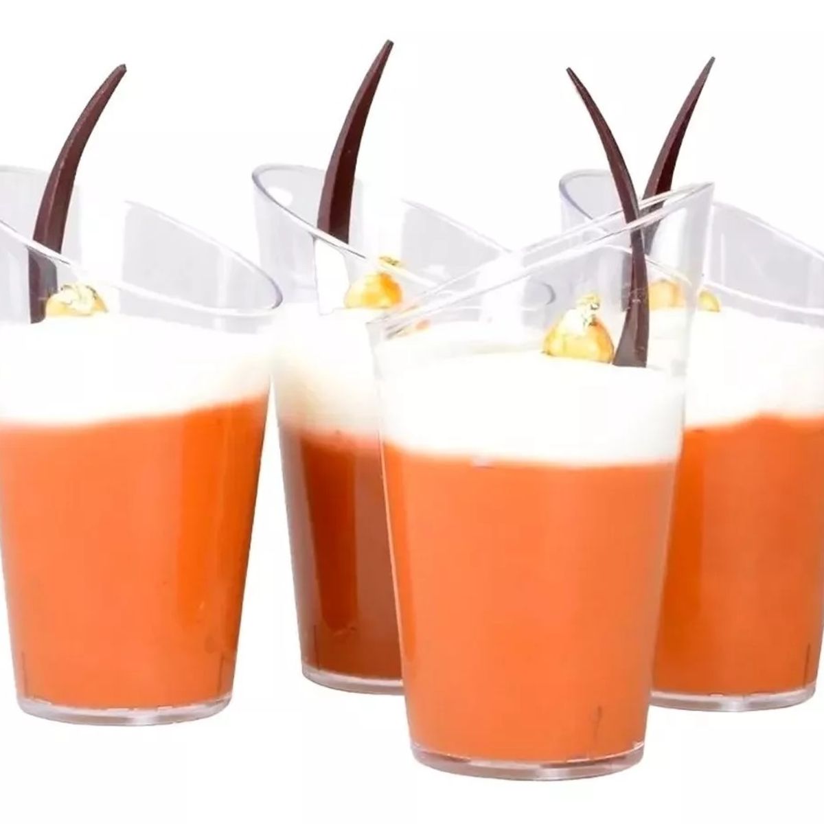 PASTELERIUS - 100 Vasos Shot Acrilico Postres Vasos Plastico Vasos De Postres Pocillos De Postre Pocillo Para 60ml