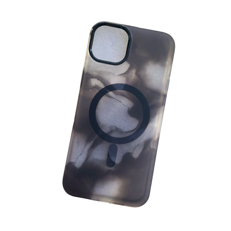 GENERICO - Carcasa para iPhone 15 Plus Acuarela - Negro