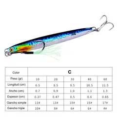 GENERICO - Jig De Pesca Señuelos Chispas Corvina 20g C