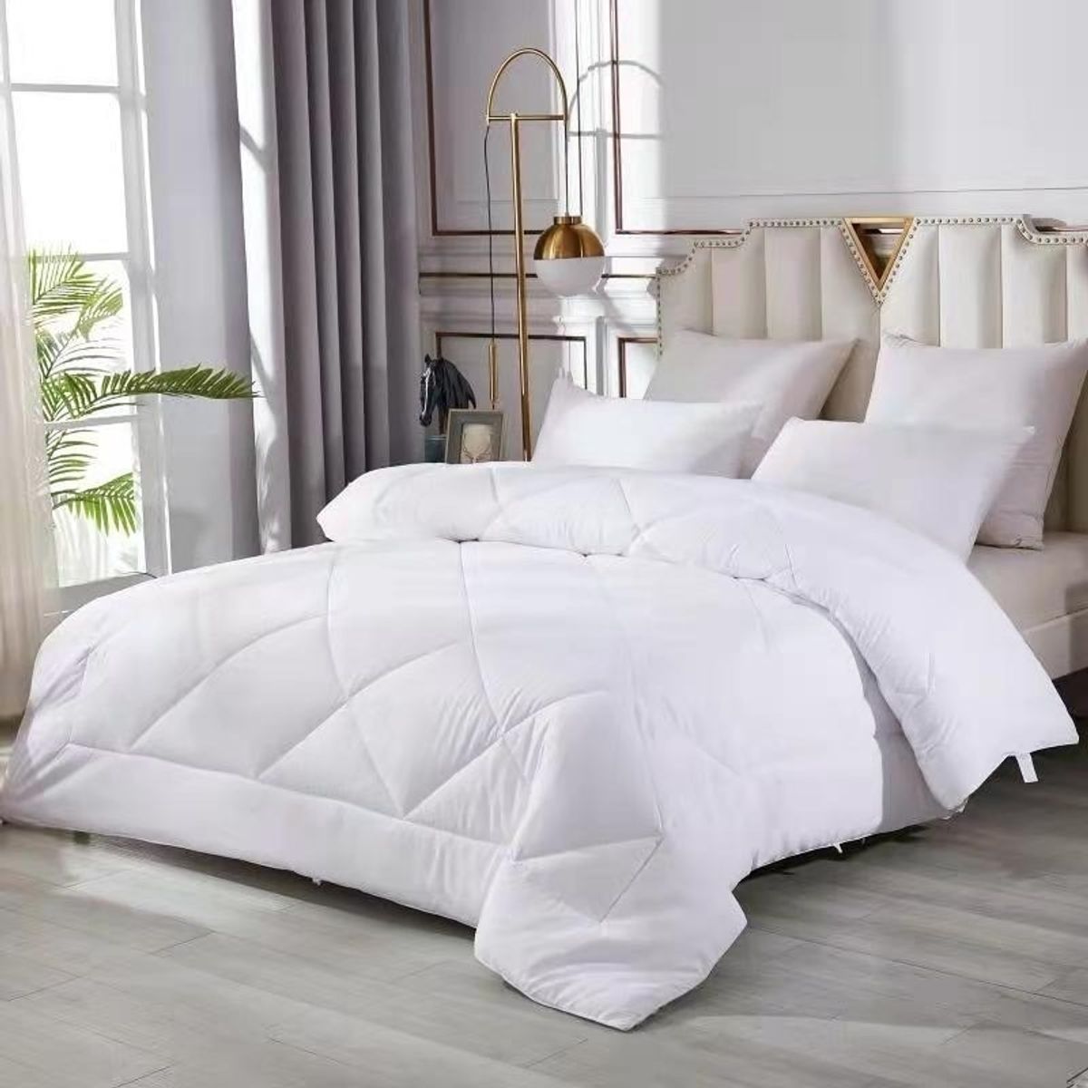 GENERICO - Cubrecama Edredon Plumón Nórdicos De Seda 2 Plazas 200*230cm Blanco