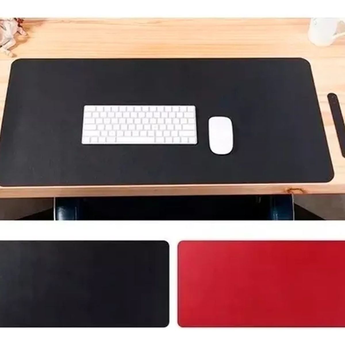 GENERICO - Alfombrilla Mousepad De Cuero Impermeable Reversible 80x40