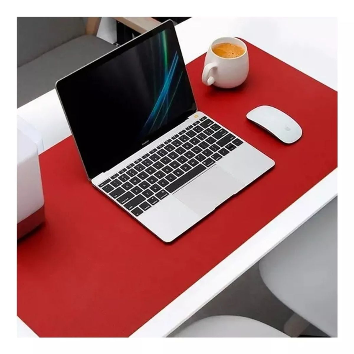 GENERICO - Alfombrilla Mousepad De Cuero Impermeable Reversible 80x40