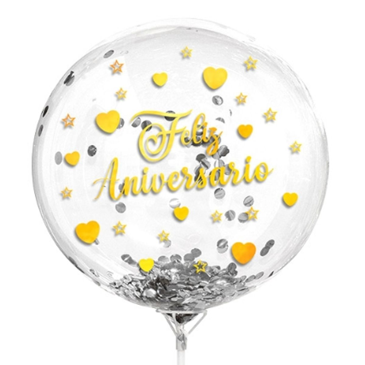 GENERICO - Globo Burbuja Feliz Aniversario X1 Uni