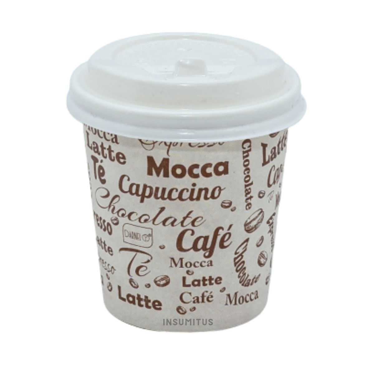 GENERICO - Vaso Polipapel Con Tapa 6oz 180ml 50 unidades