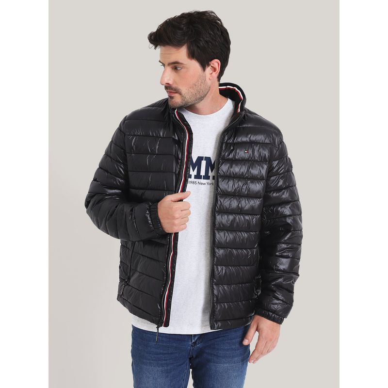 TOMMY HILFIGER - PARKA POLISHED CON LOGO NEGRO TOMMY HILFIGER