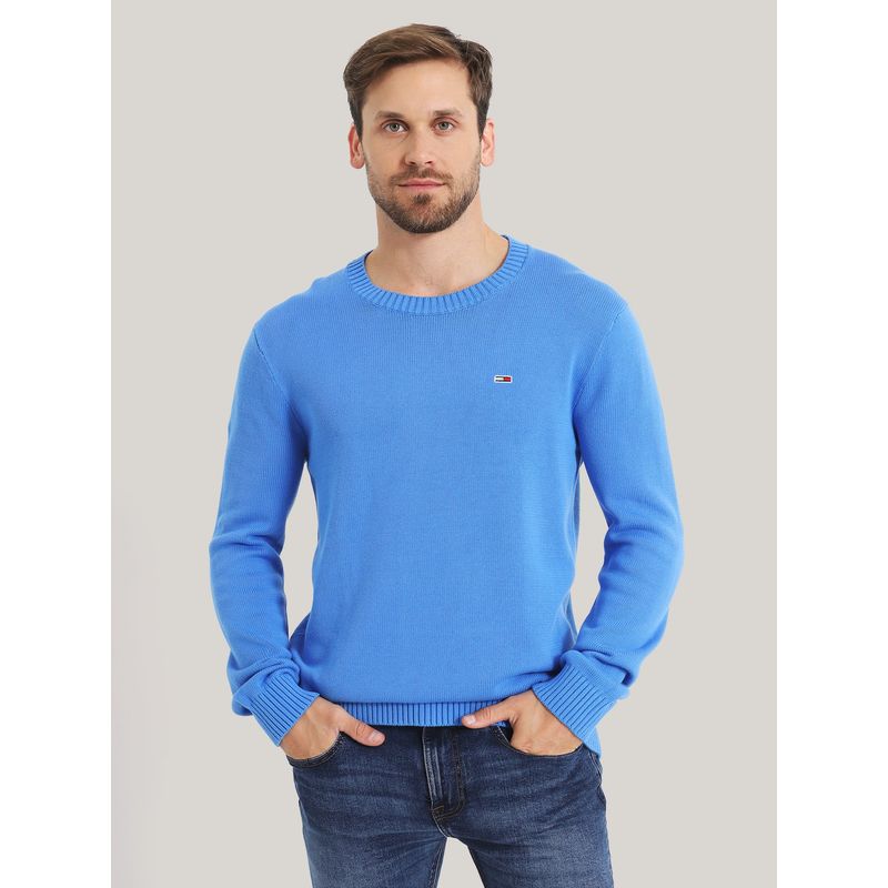 TOMMY HILFIGER - SWEATER ESSENTIAL SLIM FIT AZUL TOMMY JEANS