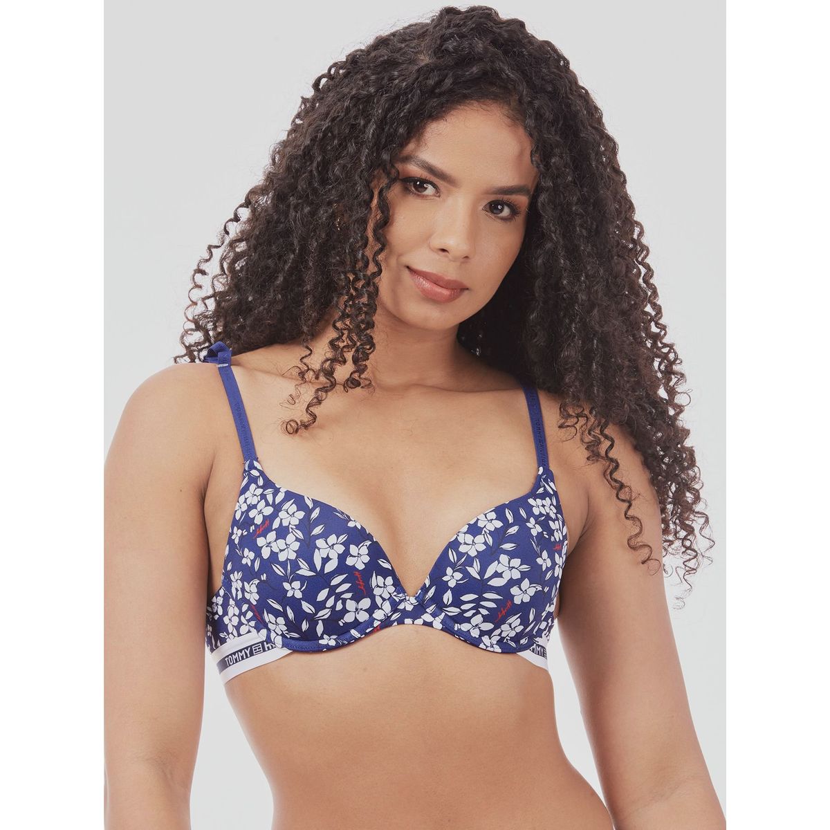 TOMMY HILFIGER - SOSTEN MICRO PUSH UP CON LOGO AZUL TOMMY HILFIGER