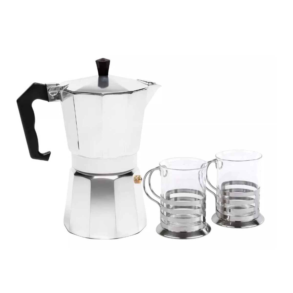 GENERICO - Cafetera Italiana De 9 Tazas + 2 Tazas