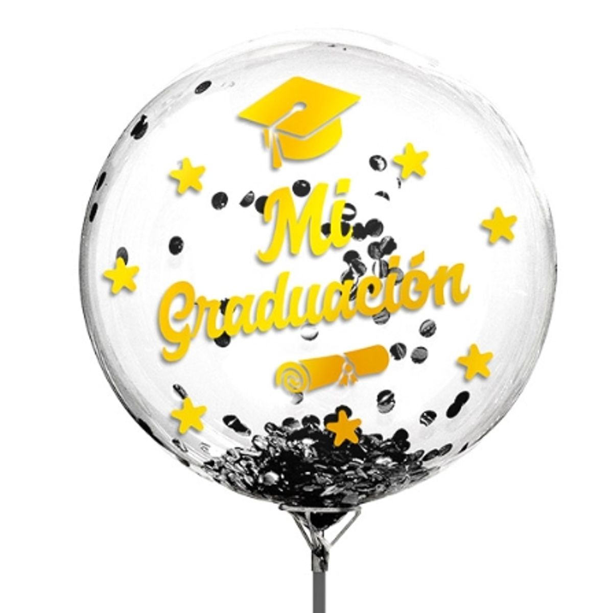 GENERICO - Globo Burbuja Confetti Mi Graduacion X1 Uni