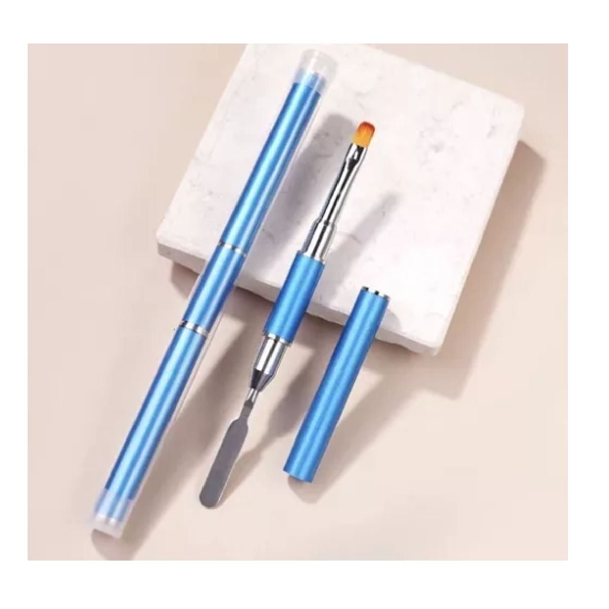 GENERICO - Pincel Para Polygel Con Espatula Azul