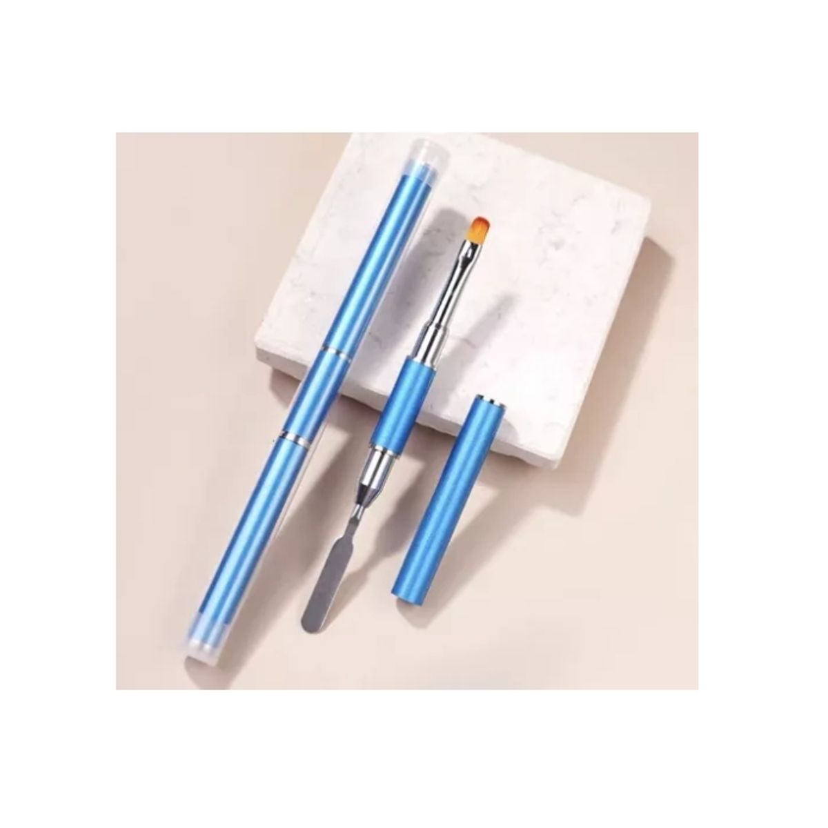 GENERICO - Pincel Para Polygel Con Espatula Azul