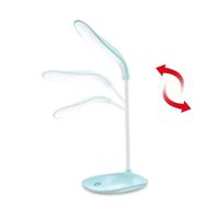 Mini Lámpara De Escritorio Portátil De 16 Led Con Usb Celeste