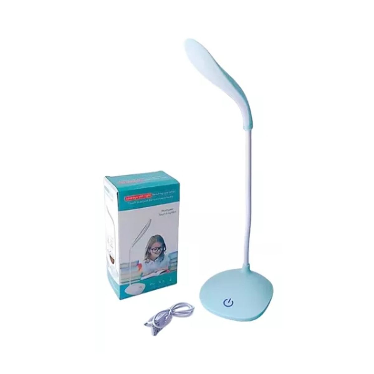 GENERICO - Mini Lámpara De Escritorio Portátil De 16 Led Con Usb Celeste