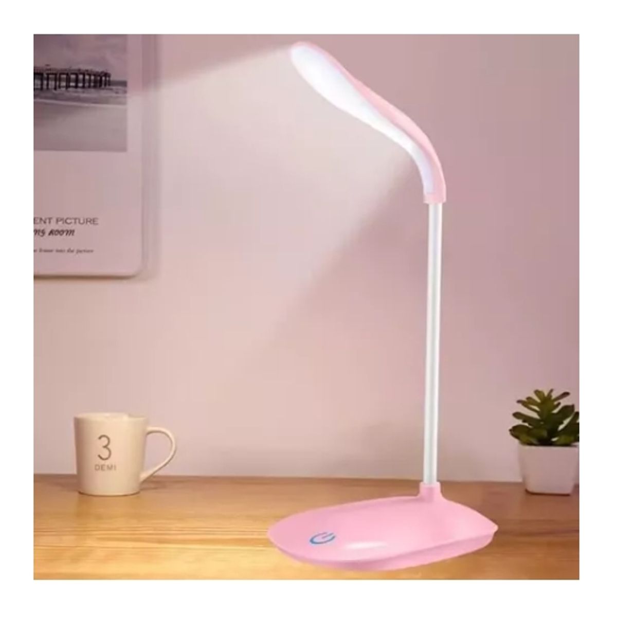GENERICO - Mini Lámpara De Escritorio Portátil De 16 Led Con Usb Rosa