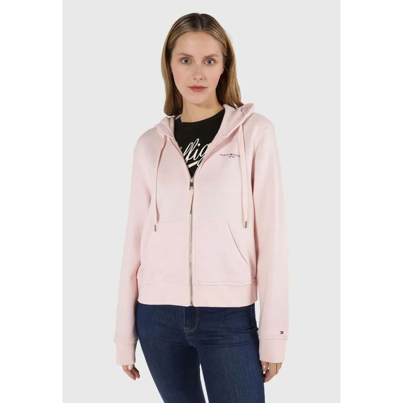 TOMMY HILFIGER - POLERÓN COLECCIÓN 1985 CON LOGO ROSADO TOMMY HILFIGER