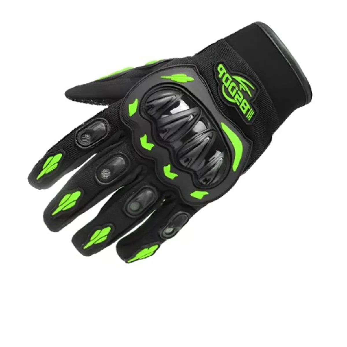 GENERICO - Guantes Moto Invierno Impermeables NegroVerde Talla L