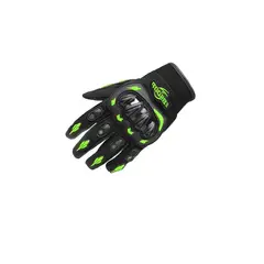 GENERICO - Guantes Moto Invierno Impermeables NegroVerde Talla L