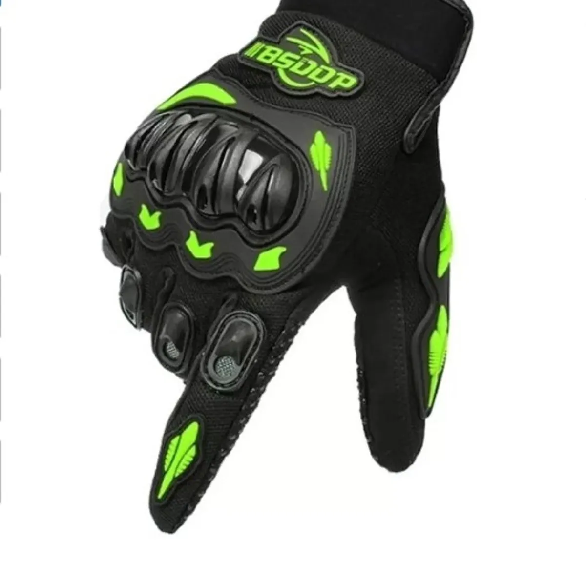 GENERICO - Guantes Moto Invierno Impermeables NegroVerde Talla L