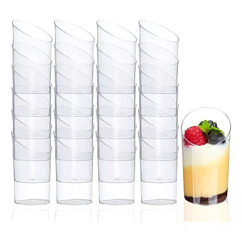 GENERICO - X60 Pocillo Desechables Pocillos Plásticos Para Postres 60ml