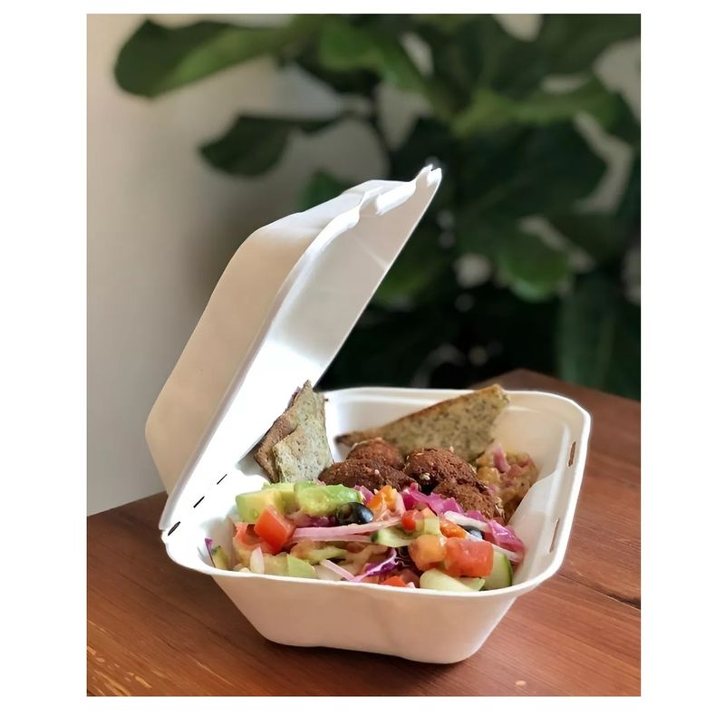 GENERICO - Pack X50 Envases De Plumavit Para Comida Bandeja Desechables