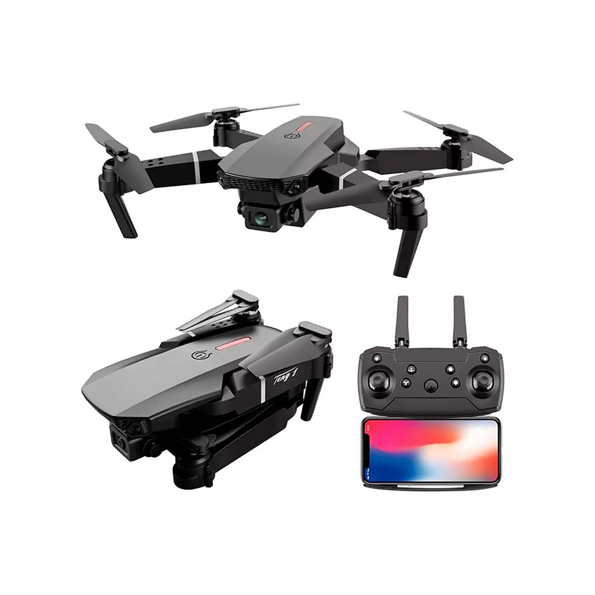 GENERICO - Drone E88 Pro Doble Camara Control Remoto Wifi Al Telefono