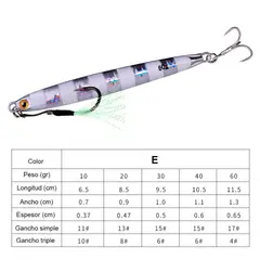GENERICO - Jig De Pesca Señuelos Chispas Corvina 60g E