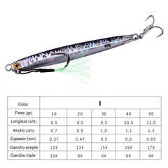 GENERICO - Jig De Pesca Señuelos Chispas Corvina 60g I