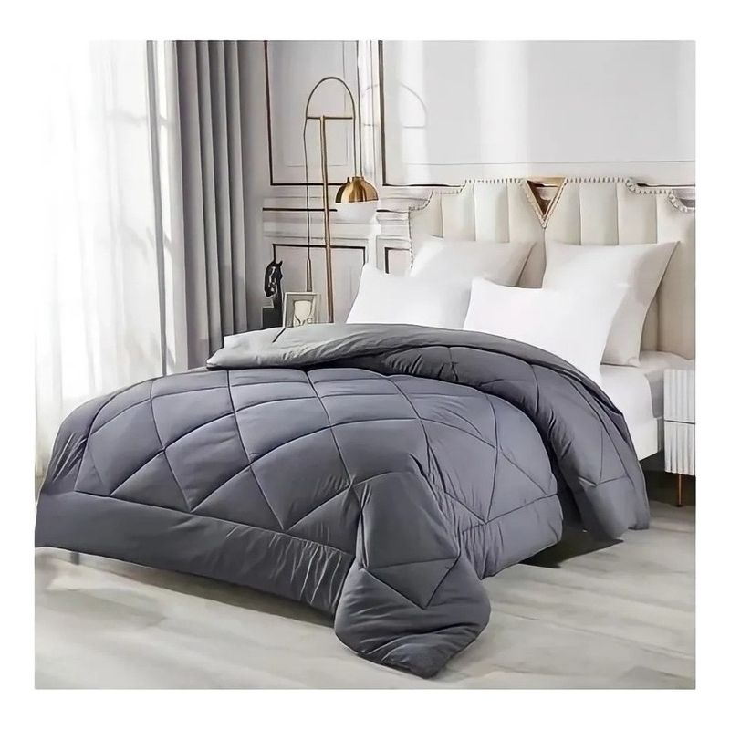 GENERICO - Plumón Edredon Nórdicos De Seda 1.5 Plazas 200*230cm Gris