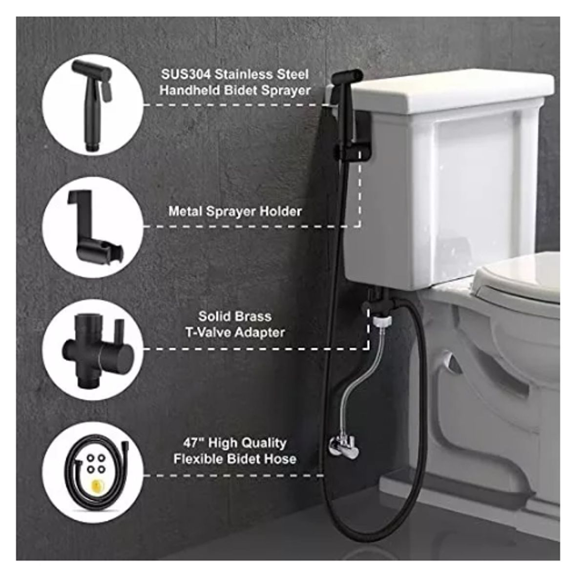 GENERICO - Ducha Bidet Arabe Acero Inoxidable Wc Inodoro