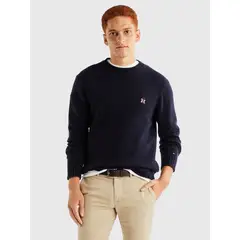 TOMMY HILFIGER - SWEATER CON LOGO MONOGRAM AZUL