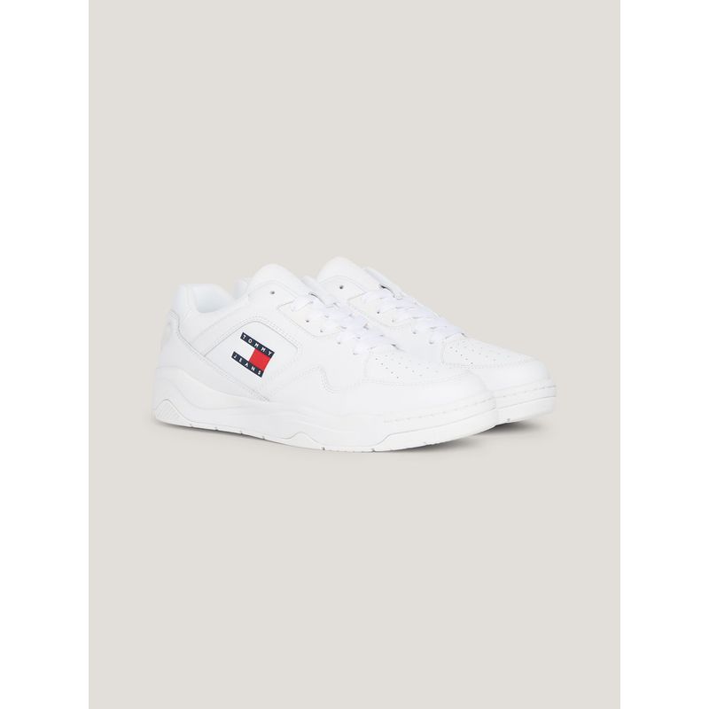 TOMMY HILFIGER - ZAPATILLAS CUPSOLE CON PANELES DE CUERO BLANCO TOMMY HILFIGER