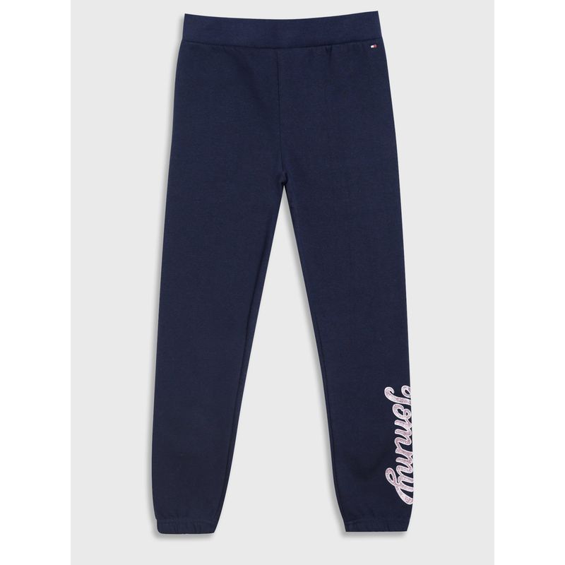 TOMMY HILFIGER - JOGGER CON LOGO Y BAJOS ELASTICOS AZUL TOMMY HILFIGER