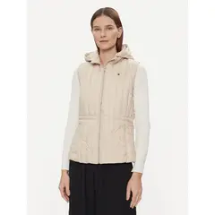TOMMY HILFIGER - PARKA VEST CON GORRO BEIGE