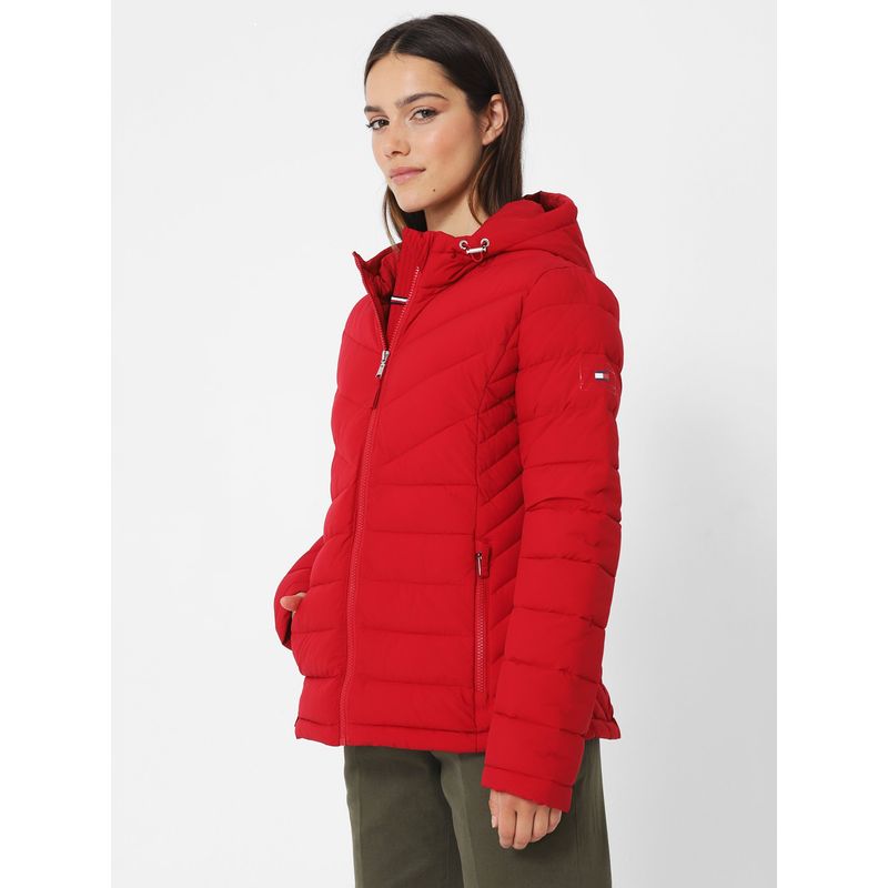 TOMMY HILFIGER - PARKA SOLID CON GORRO Y CIERRE ROJO TOMMY HILFIGER