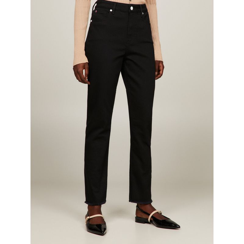 TOMMY HILFIGER - JEANS SLIM FIT CON TALLE ALTO NEGRO TOMMY HILFIGER