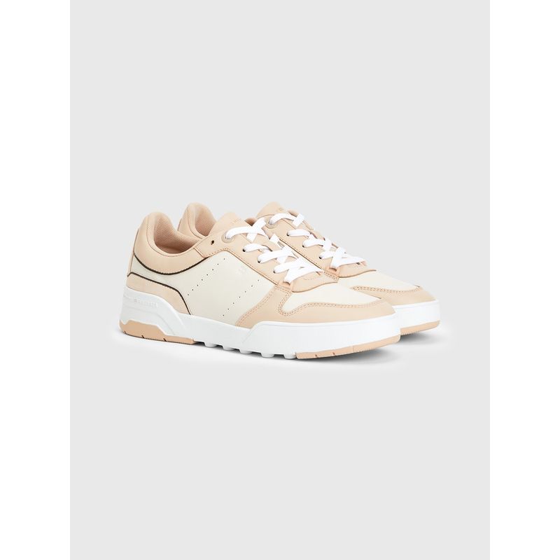 TOMMY HILFIGER - ZAPATILLAS CON RIBETES A CONTRASTE BEIGE TOMMY HILFIGER