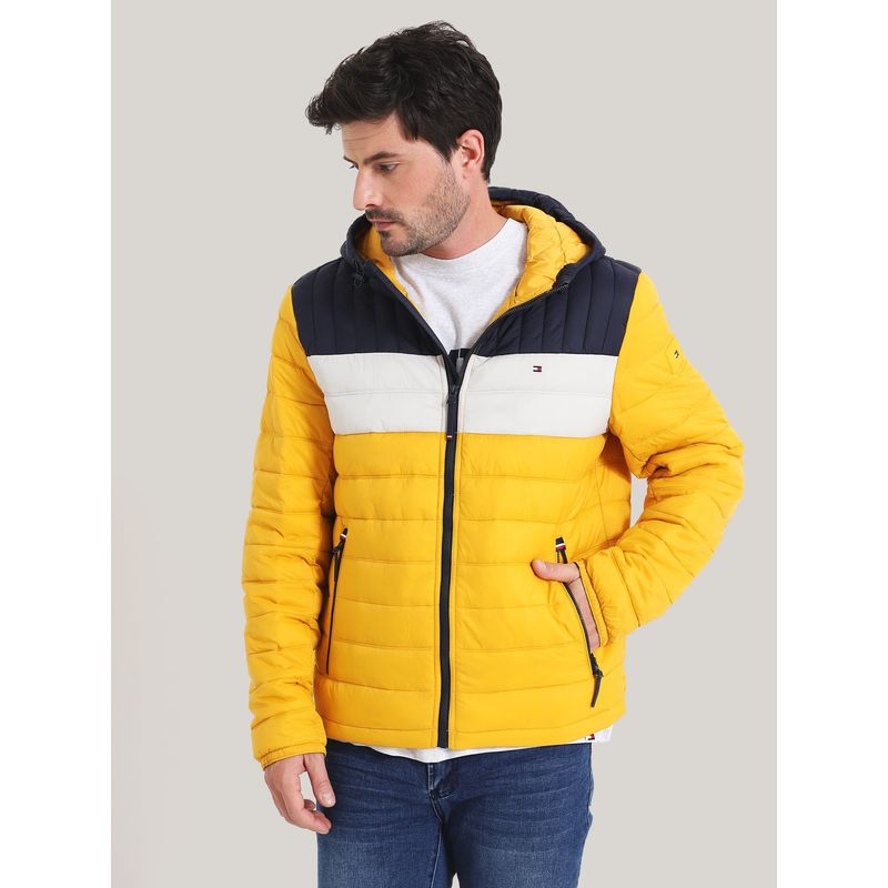 TOMMY HILFIGER - PARKA WEIGHT QUILTED COLORBLOCK AMARILLO TOMMY HILFIGER