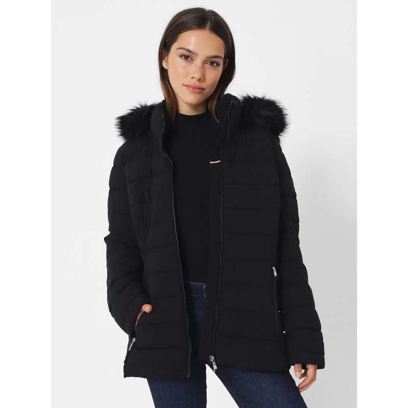 TOMMY HILFIGER - PARKA ACOLCHADA CON CIERRE NEGRO TOMMY HILFIGER