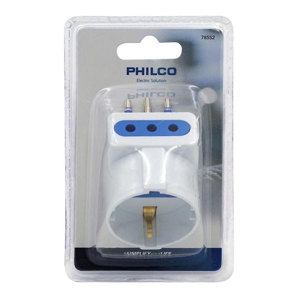 PHILCO - Enchufe Adaptador Schuko Triple Philco
