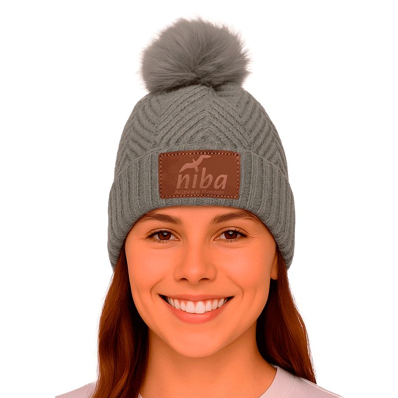 NIBA - Gorro lana Huingan Gris Niba