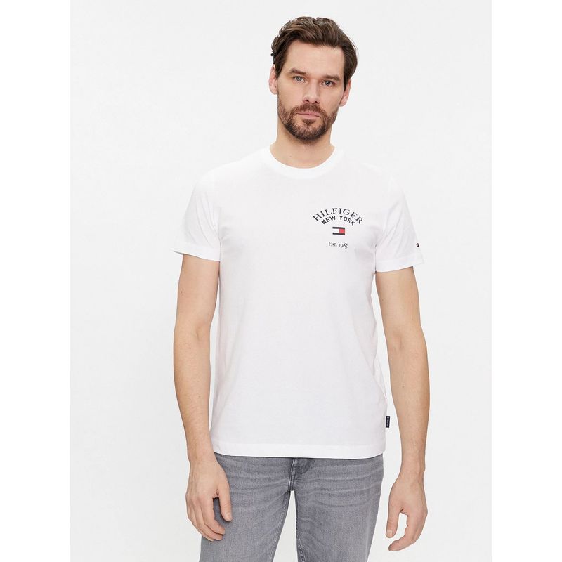 TOMMY HILFIGER - POLERA ARCHIVE VARSITY LOGO BLANCO TOMMY HILFIGER