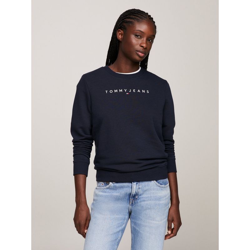 TOMMY HILFIGER - POLERÓN ESSENTIAL LINEAR LOGO AZUL TOMMY JEANS