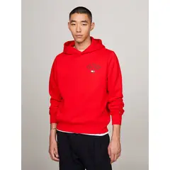 TOMMY HILFIGER - POLERÓN ARCHED VARSITY LOGO ROJO
