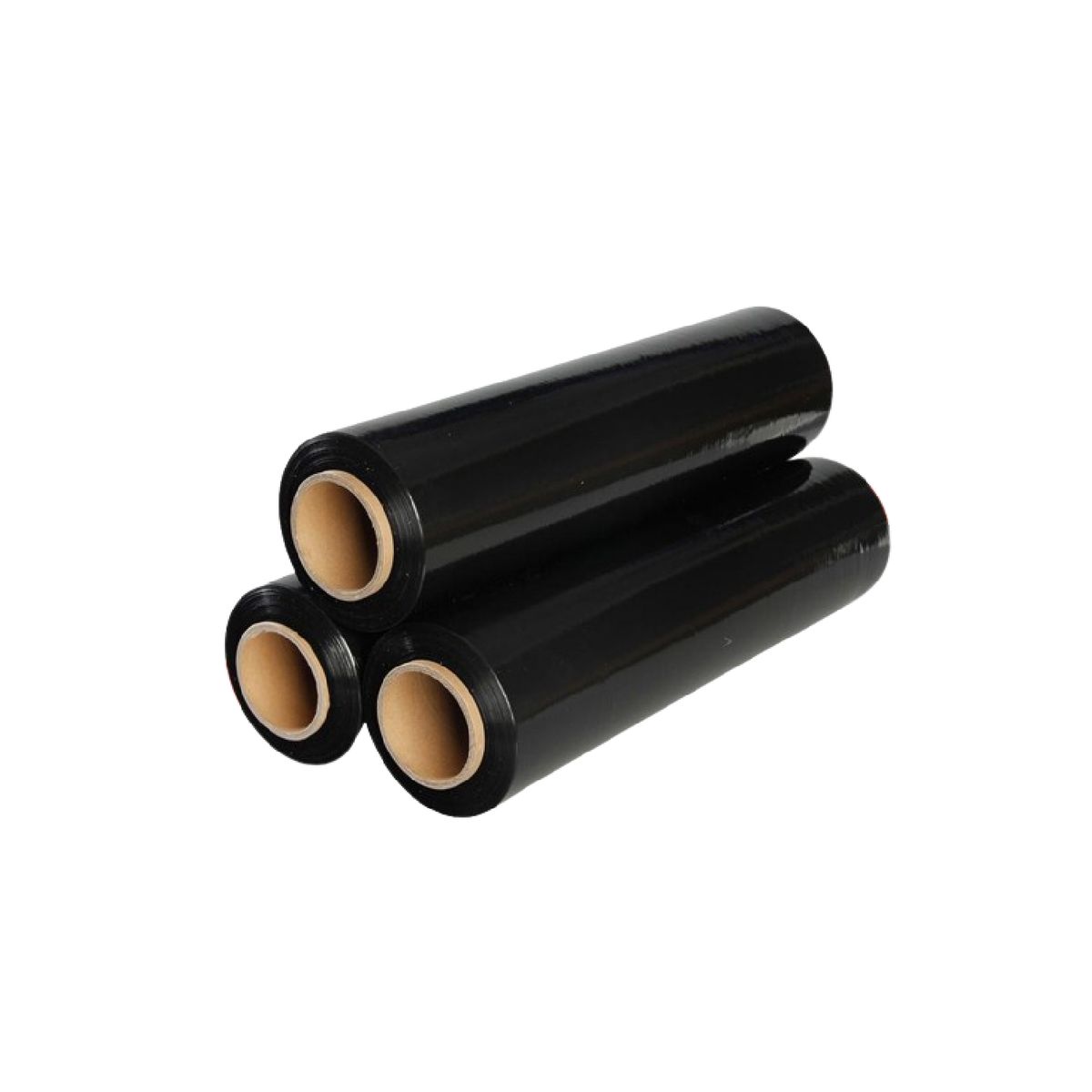 GENERICO - Caja 6 Rollo Film Stretch color negro de 2kg marca Packintime