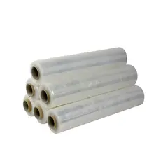 GENERICO - Caja 6 Rollo Film Stretch color transparente de 2kg marca Packintime