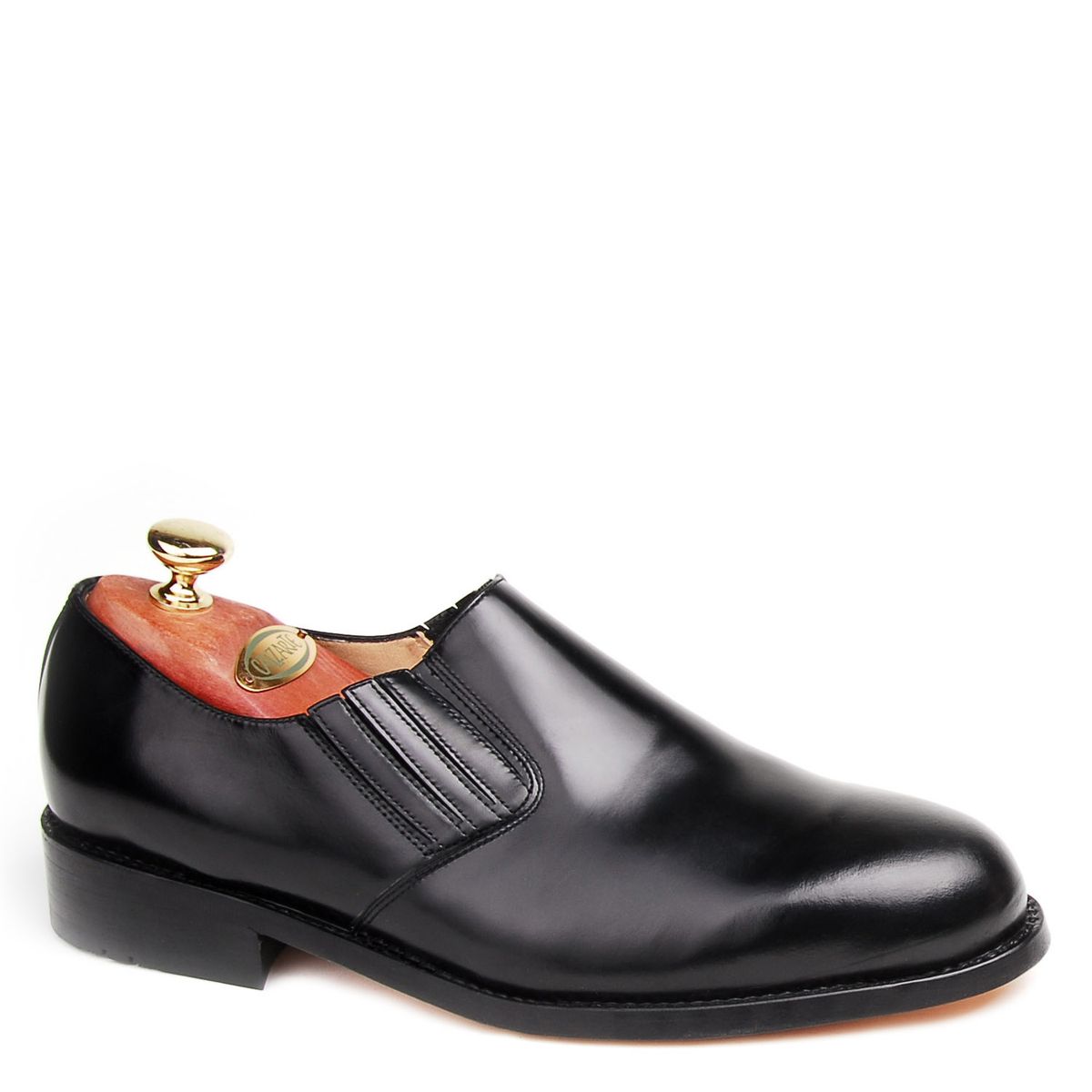 GENERICO - Zapato Institucional Calzarte Elasticado Planta Suela Negro Brillante