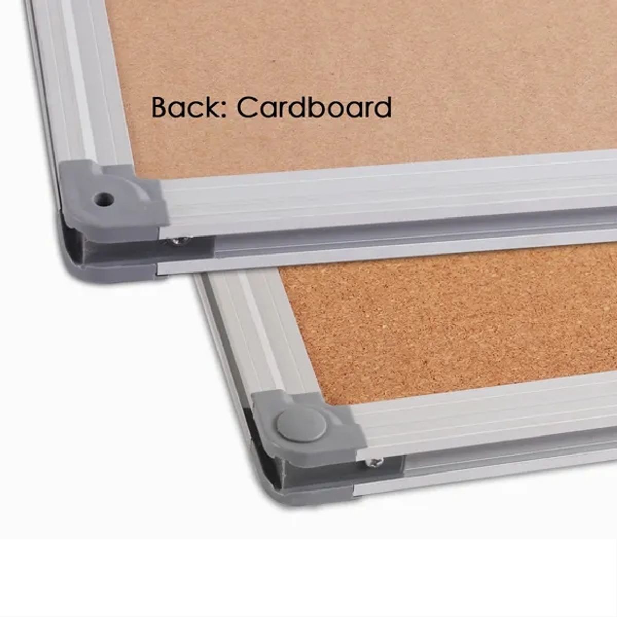 FOSKA - Pizarra de Corcho 60 x 90 cm con Marco de Aluminio