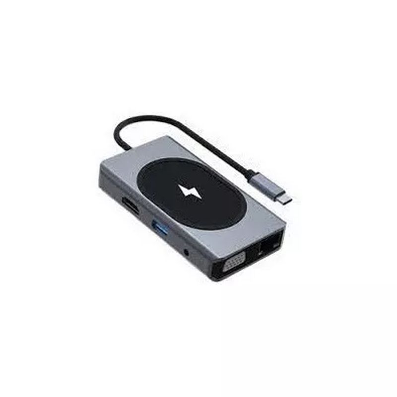 GENERICO - Estación De Acoplamiento Usb Tipo C Con Carga Inalámbrica 4k