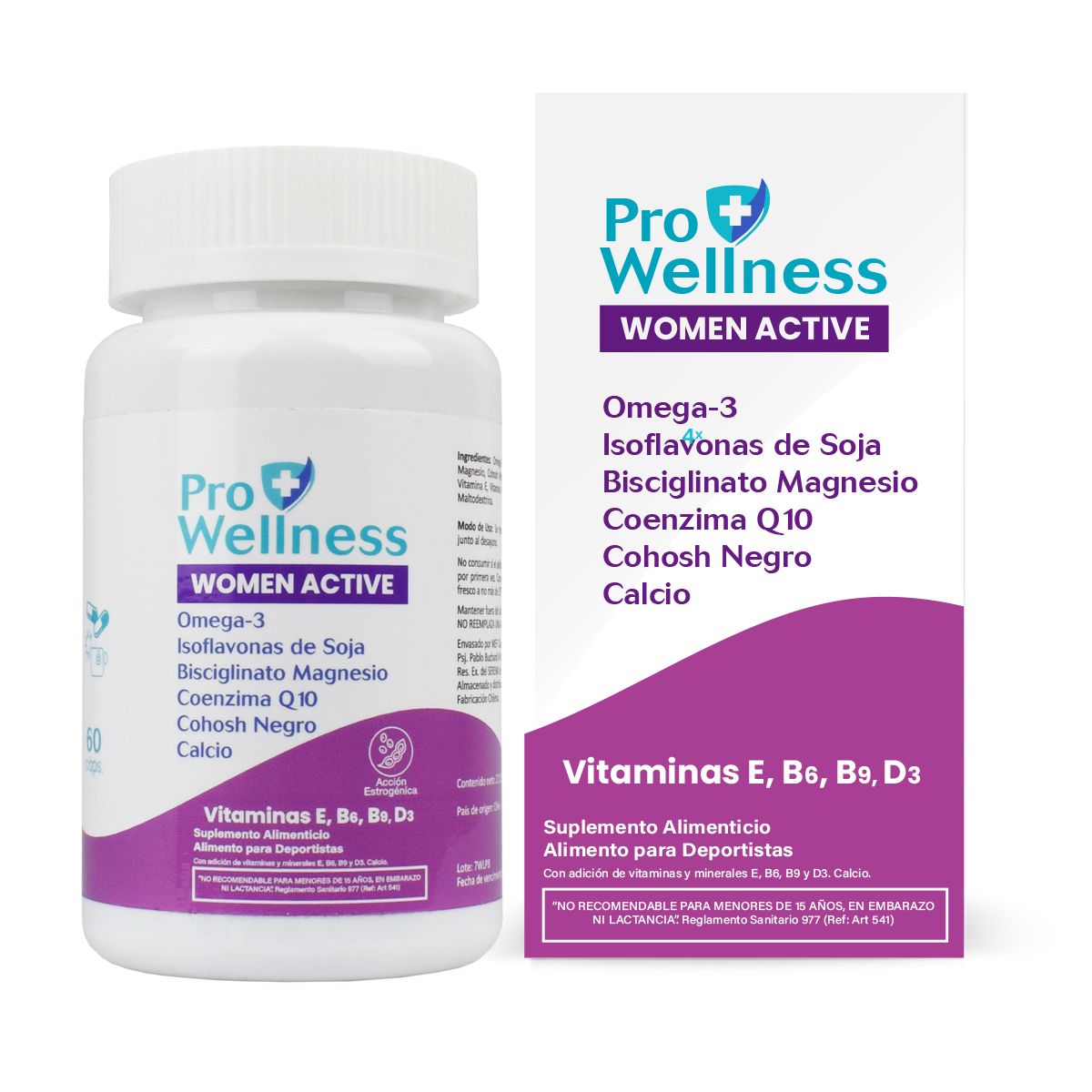 BIO SWISS LAB - PRO WELLNESS WOMEN ACTIVE, EQUILIBRIO HORMONAL CAJA 60 CAPS