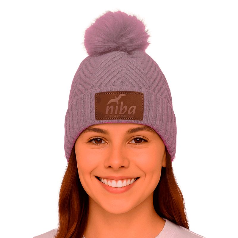 NIBA - Gorro lana Huingan Rosado Niba